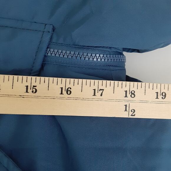 MurmurBear Baby Bunting Thermal Snowsuit Diaper Zip Blue Faux Fur Toddler 2T - Picture 14 of 15